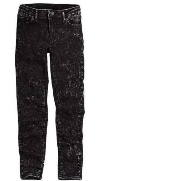 *Slim Jeans Levis 710 sz 10 Adjustable Waist Black Wash Denim Straight Girls - Picture 1 of 5